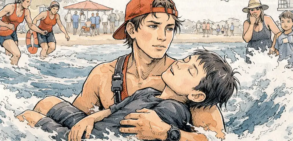 Teen Lifeguard Rescues Boy From Dangerous Surf