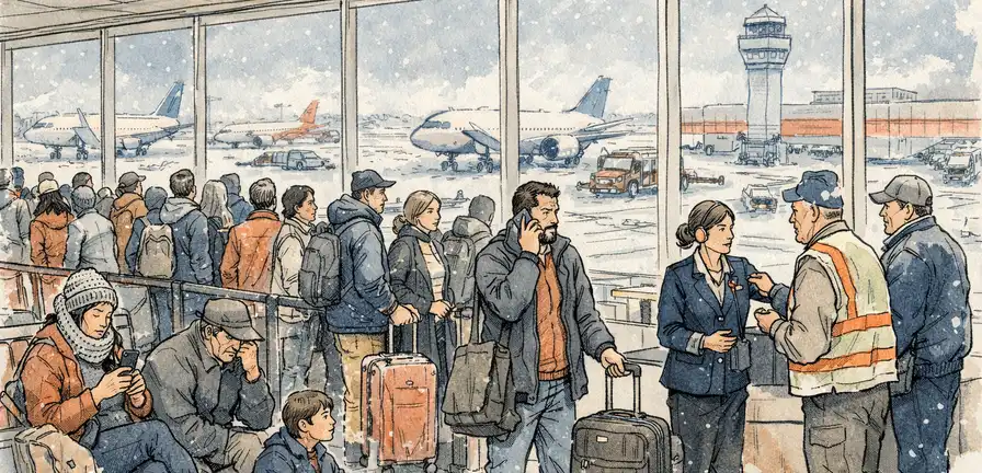 Winter Storm Causes Widespread Flight Cancellations