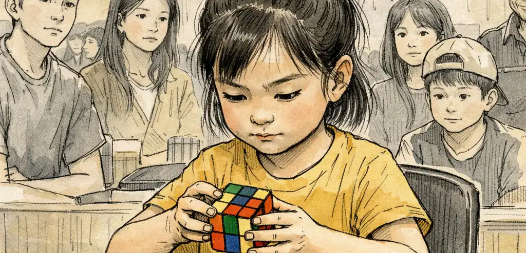 6-Year-Old Chinese Girl Sets Women's Rubik's Cube Record