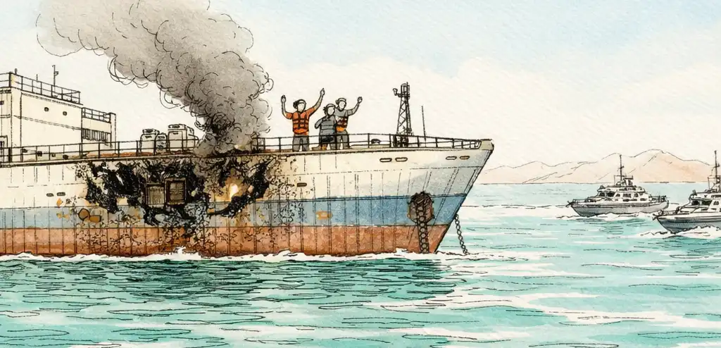 Vessel Struck in Strait of Hormuz