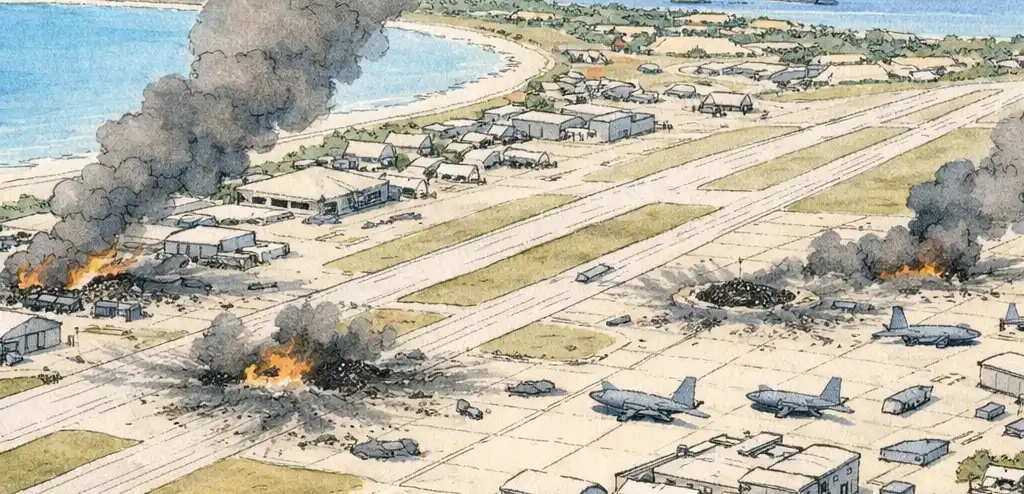 Iran Fires Missiles at Diego Garcia Base