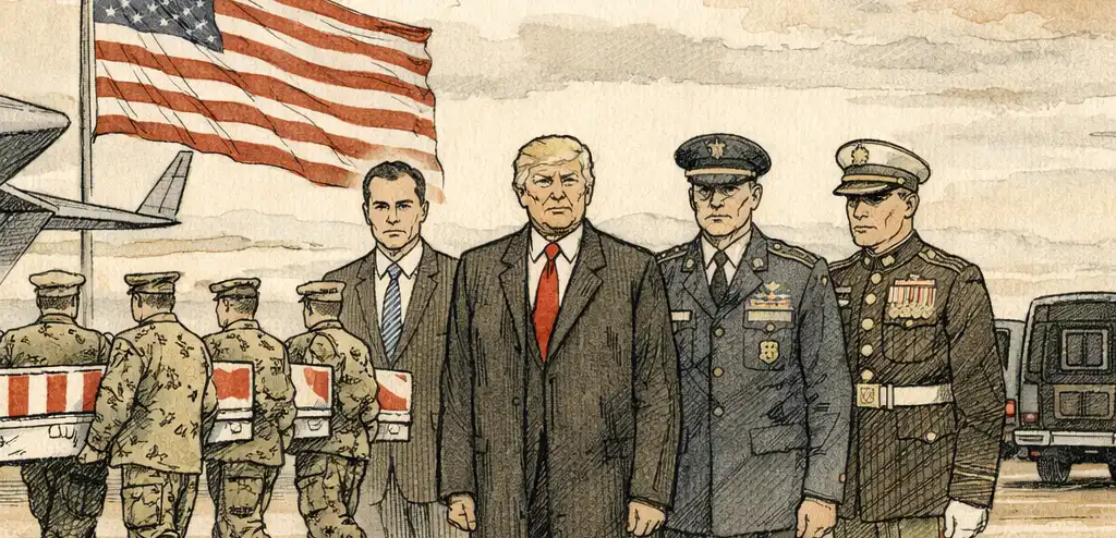 Trump Attends Dover Ceremony for Six Iraq Crash Victims