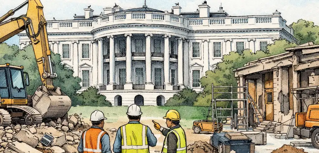 Trump Asks Court To Resume White House Ballroom Construction