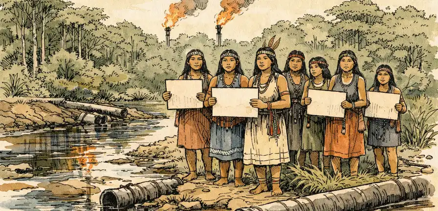 Indigenous Women Protest Amazon Oil Expansion