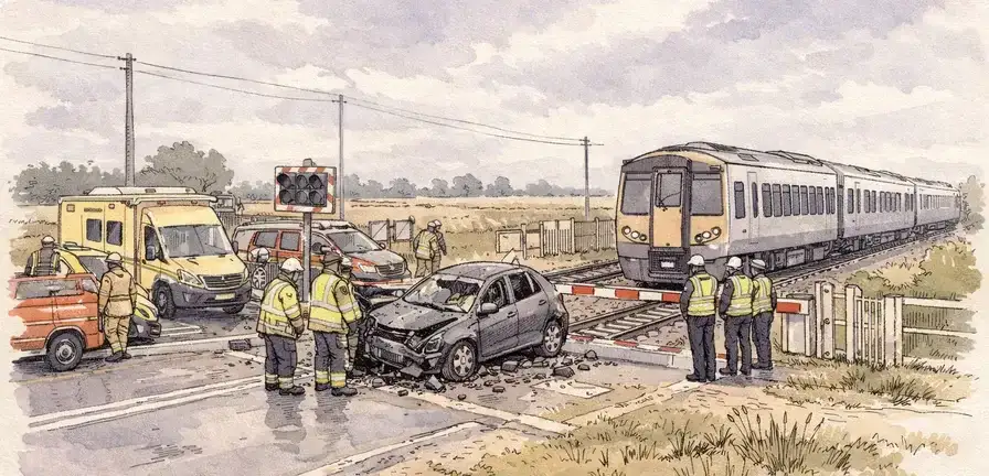 One Dead After Train Collides With Car at Level Crossing in Cambridgeshire