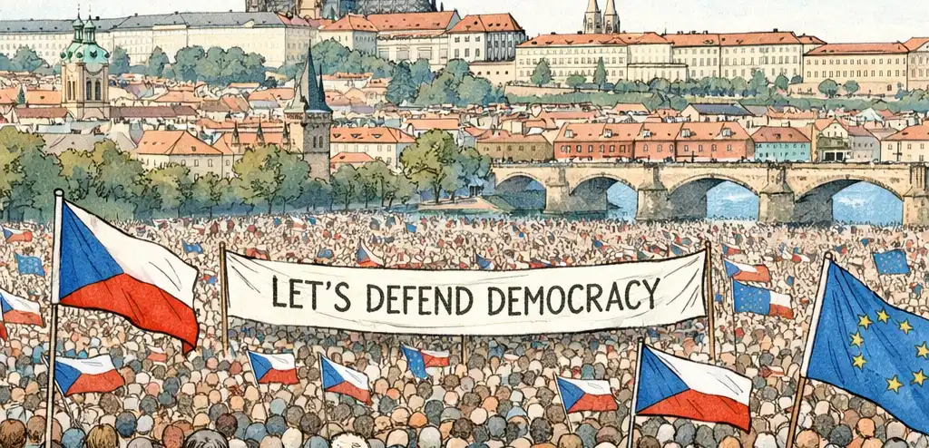 200,000 rally in Prague against Babiš's government