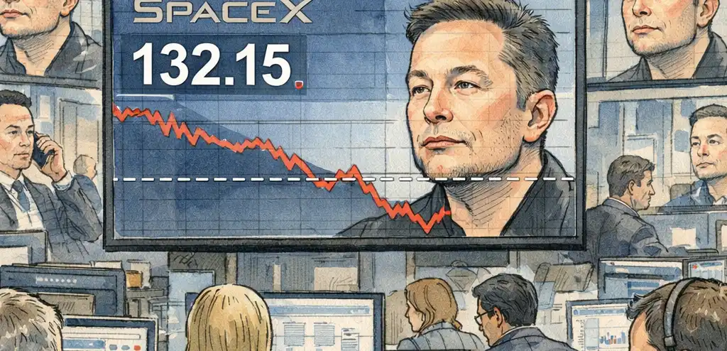 SpaceX Stock Dips Below IPO Price Amid Market Volatility