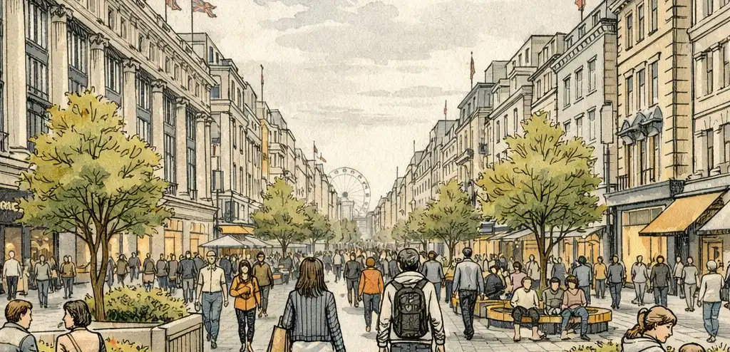 London's Oxford Street Goes Traffic-Free