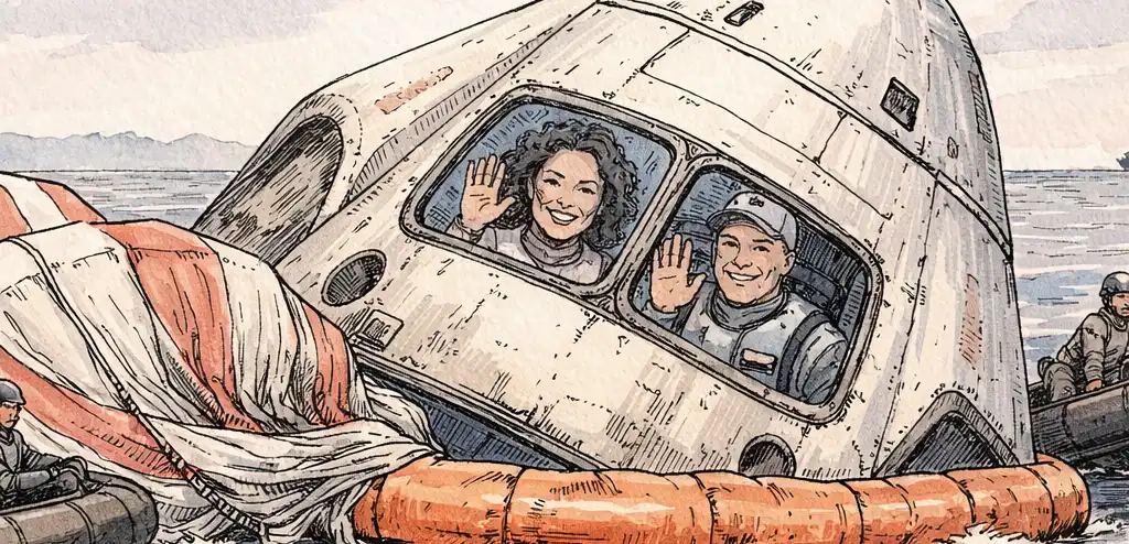 Astronauts Return After 8-Month ISS Mission