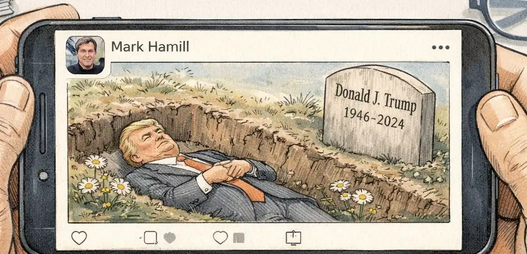 Mark Hamill Apologizes for AI-Generated Trump Grave Image