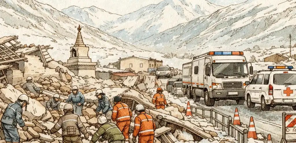 Magnitude-7 Earthquake Hits Tibet