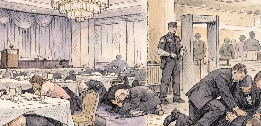 Trump Rushed as Gunfire Erupts at WHCA Dinner