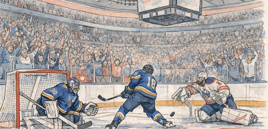 Blues Defeat Oilers in Overtime Thriller