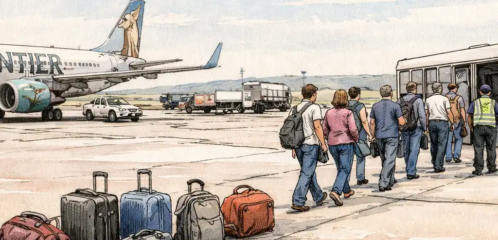 Frontier Flight Evacuated After Bomb Threat