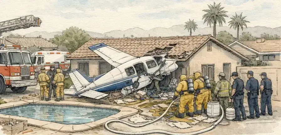 Small Plane Crashes into Phoenix Home After Takeoff