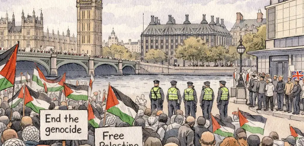 Thousands March in London for Palestine Amid Ceasefire Criticism