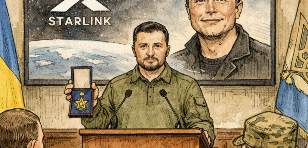 Zelenskyy Honors Musk for Starlink's War Role