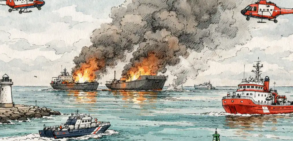 Two Tankers Ablaze Off Romania’s Black Sea Coast