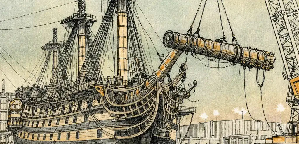 HMS Victory's Foremast Removed in £42M Conservation