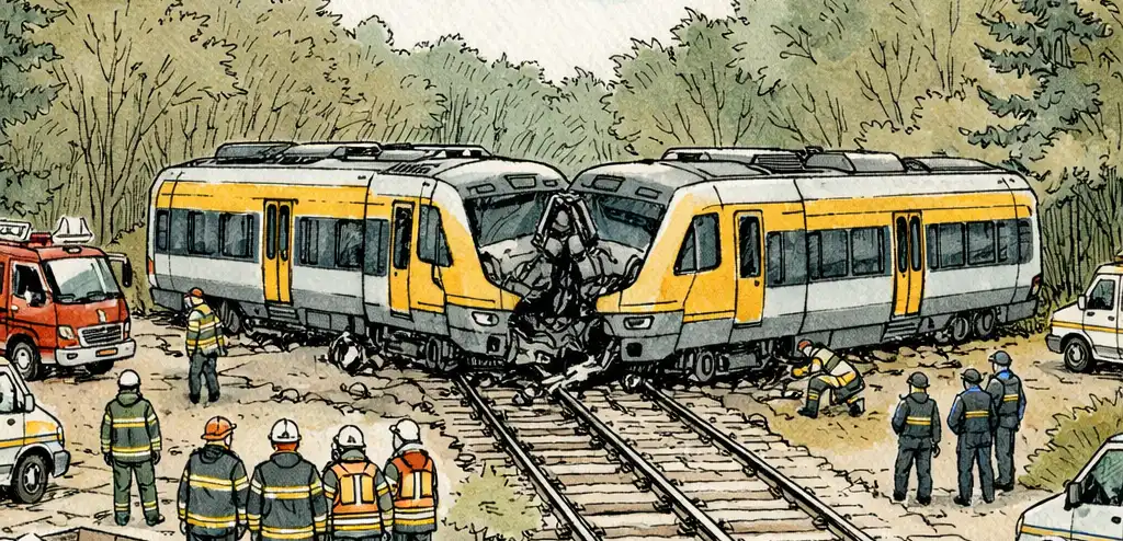 Two Trains Collide in Denmark