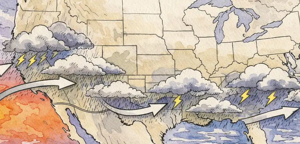 NOAA Predicts Strong El Niño to Drive Wet Winter for Southern U.S.