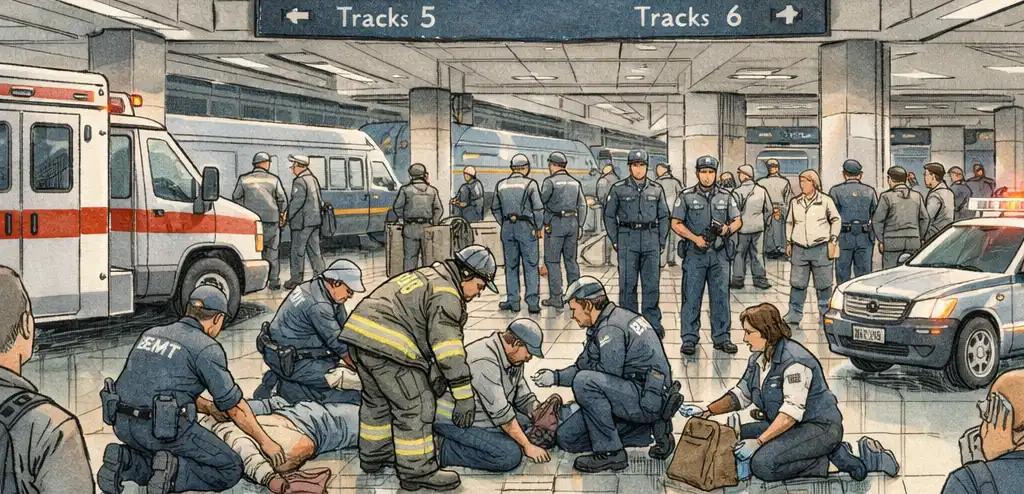 6 Stabbed at Penn Station; Suspect Held