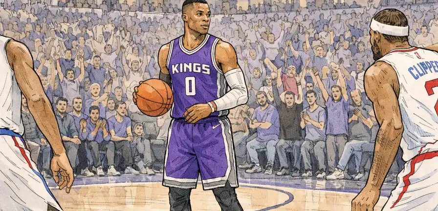 Westbrook Triple-Double Leads Kings to Win