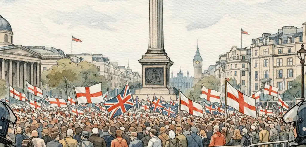 London Police Arrest 43 at Rival Protests