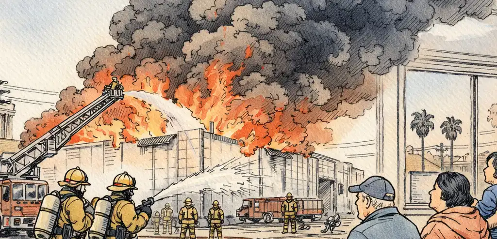LA Mayor Declares Emergency Over Boyle Heights Warehouse Fire
