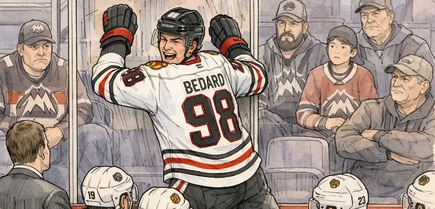 Bedard's OT Goal Gives Blackhawks Sweep of Mammoth