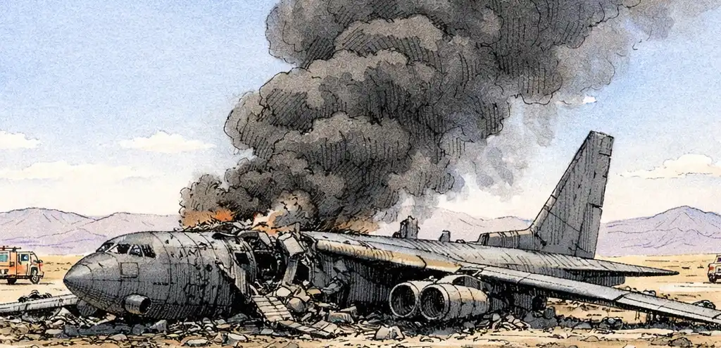 B-52 Bomber Crashes in California