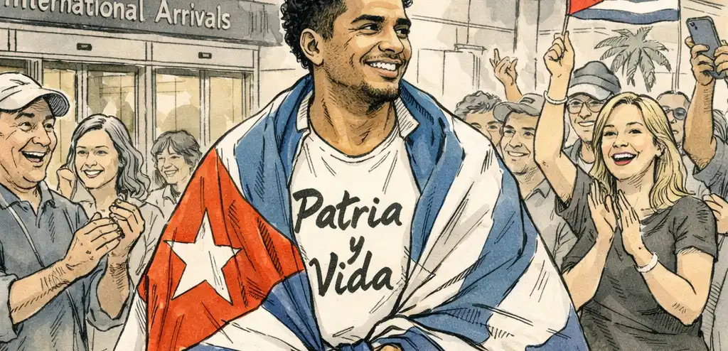 Cuban Dissident Artist Alcántara Arrives in Miami