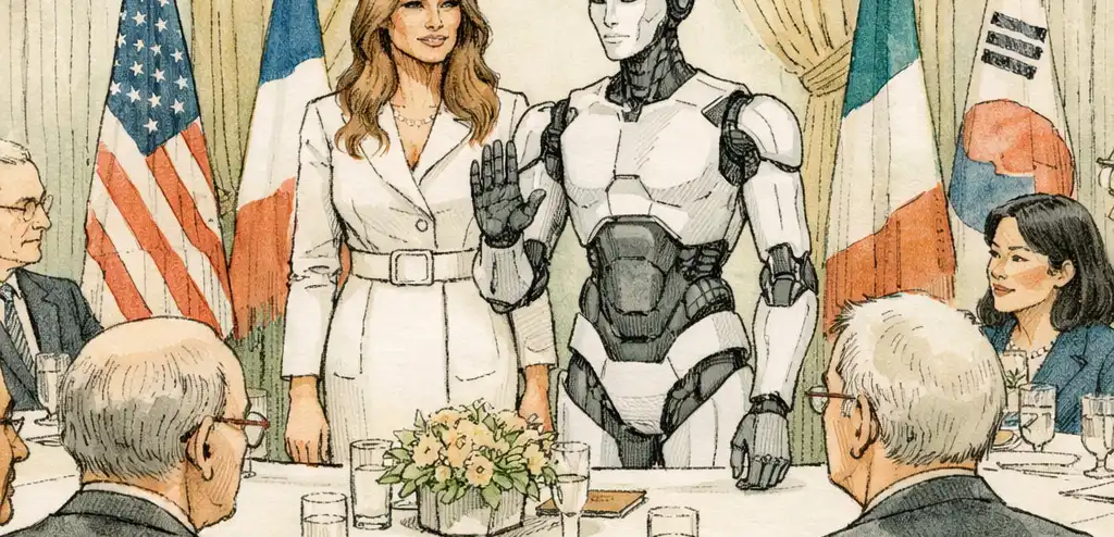 Melania Trump Introduces Robot at AI Education Summit